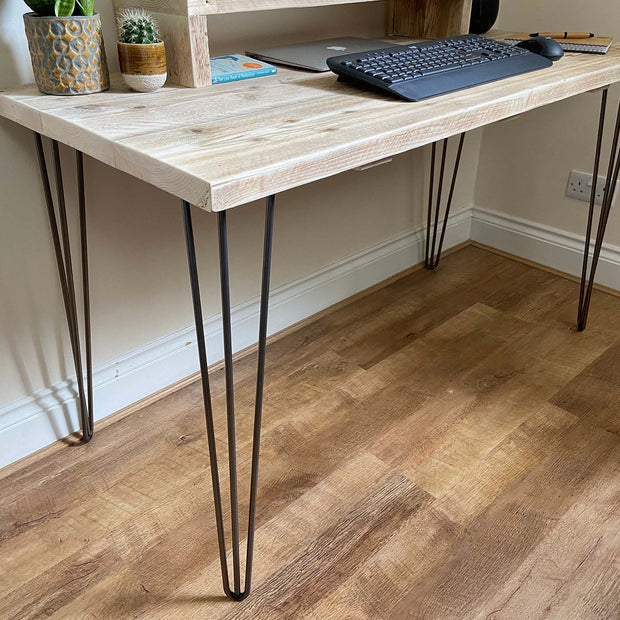 Rustic Desk with Classic Hairpin Legs