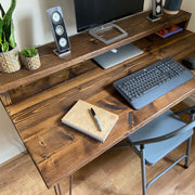 Rustic Desk with Classic Hairpin Legs